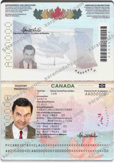Canada Passport template in PSD format, fully editable (2010 – present)